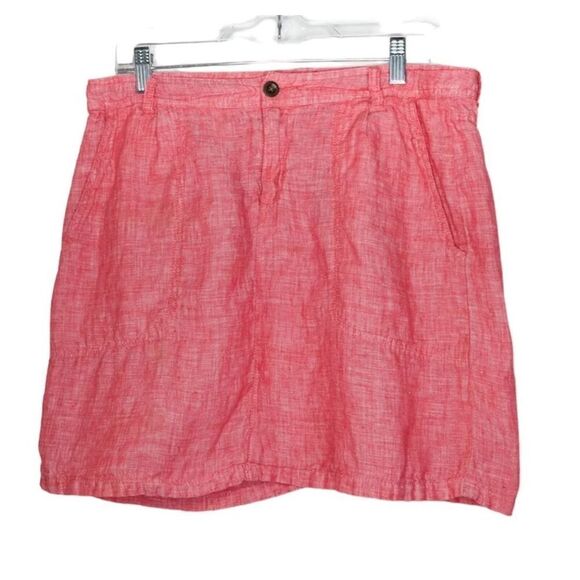 ✨Horny Toad Mini Skirt Size 4 Lithe Venti Pink 100% Linen✨ - Picture 3 of 7